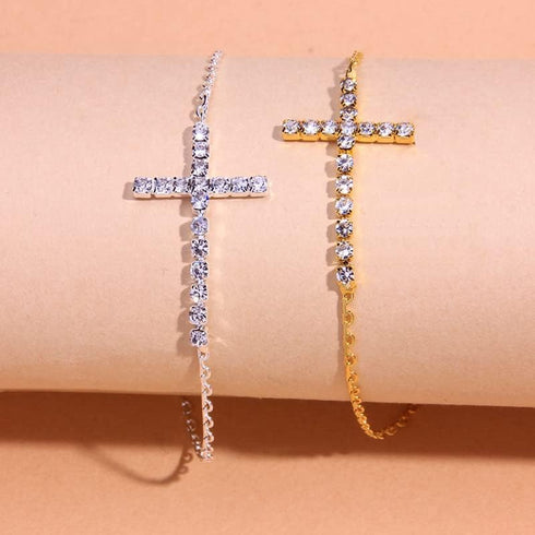 Heart Rhinestone Anklet Bracelets Adjustable Silver Shiny Tennis Anklets Twinkle Cubic Zircon Diamond Anklet Foot Chain Crystal Anklet Beach Jewel...