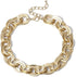 Dainty O Link Necklace Gold Chunky Choker Cuban Statement Thick Link Collar Chain Punk Hip-hop Trendy Choker Necklace for Women...