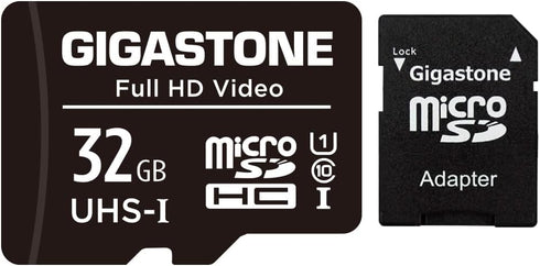 Gigastone 32GB Micro SD Card with Adapter, U1 C10 Class 10 90MB/S, Full HD available, Micro SDHC UHS-I Memory Card - Full HD Video Series...