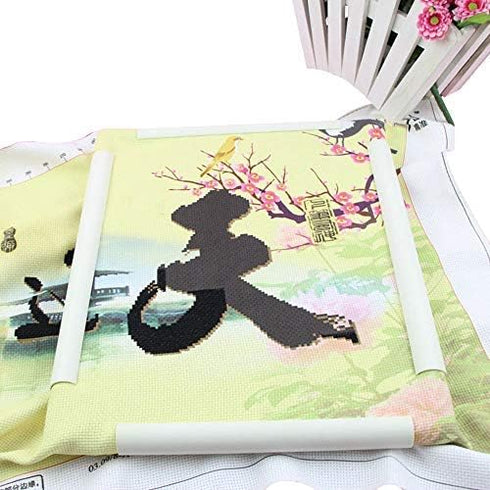 Square Rectangle Plastic Clip Frame for Embroidery Cross Stitch Quilting Needlepoint Tool(43.1 x 27.9cm)...