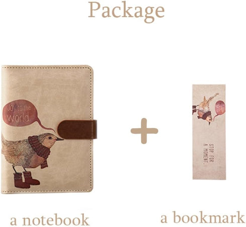 A6 Cute Simple Binder Hand Books for Diary PU Leather Journal Writing Notebook Loose Notebook Handbook Notepad Business Hand Books Great Stationer...