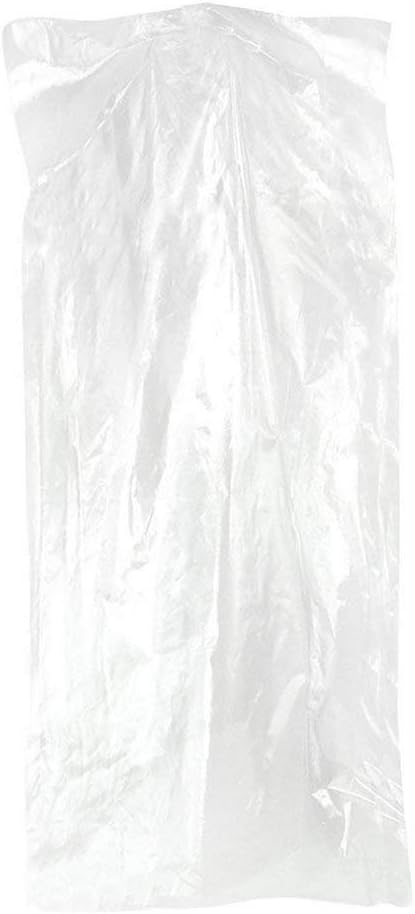Pack of 50 Garment Bag,Transparent Suit Bag,Clothing Cover,Gown and Dress Storage Bag (60 × 120 cm)...