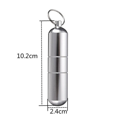 Joint case Mini Aluminum Cigarette Case Holder with Key Ring Metal Waterproof Round Cigarettes Pocket Box...