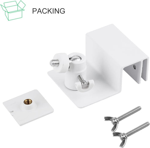 Gutter Mount for Ring Solar Panel, Adjustable Weatherproof Aluminum Alloy Mount Bracket, Perfect Angle to Get Adequate Sunlight (White)...