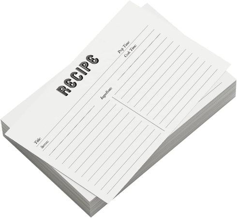 Recipe Cards - 100 White 4x6 Cards For Recipes, Blank Recipe Postcards Set. 14pt Postcard Paper Cardstock, Bulk Recipe Card Pack....
