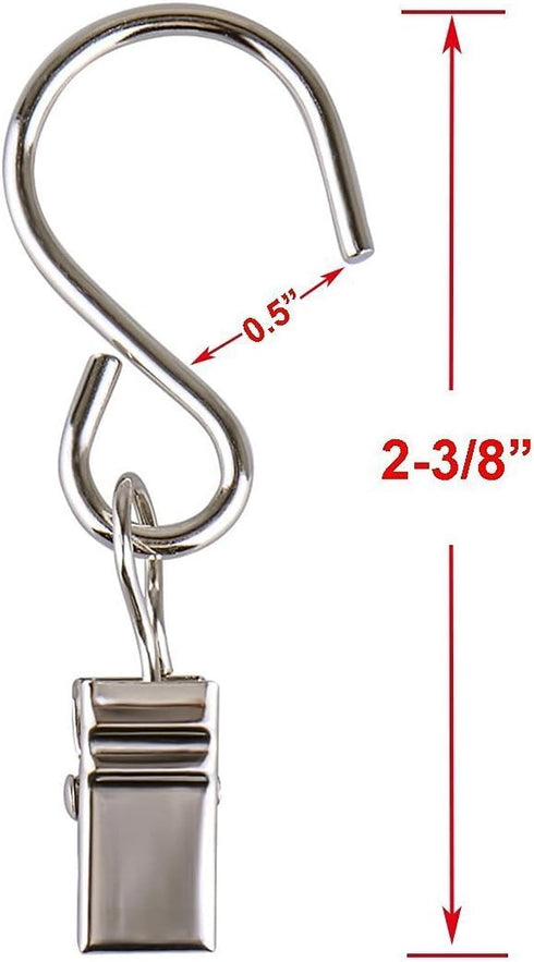 Mydio 50 Pack Stainless Steel Curtain Clip String Party Light and Outdoor Activities Wire-Party Supplies...