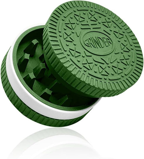 Grinder, 2.2 Inch Stronger Grip Biscuit Shape Design Grinder (Single, Green)...