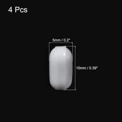 MECCANIXITY Magnetic Stirrer Mixer Stir Bar Rod 10mm(0.39") Cylinder Shape PTFE Coating Magnet White for Laboratory Pack of 4...