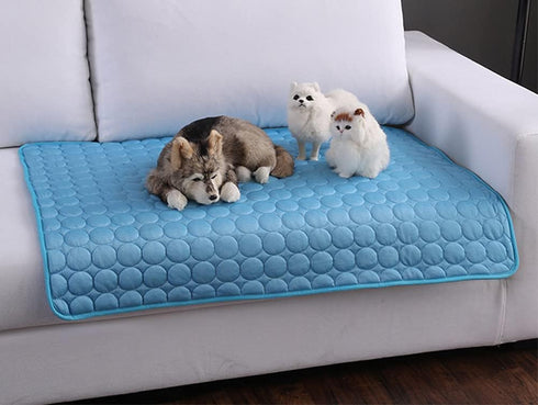Dog Cooling Mat Breathable Washable Summer Pet Cooling Pad Extra Large Dog Cat Self Cooling Pad for Kennerl, Crates and Beds No Water or Electrici...