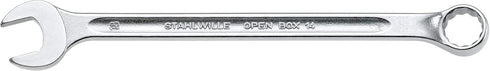 Stahlwille 40101717 Combination Wrench, Open-Box, Long, Size 17mm, 10 Degrees Ring End Angle, Made of Chrome Alloy Steel & Chrome Plated, Drop-for...