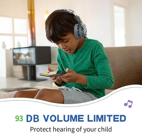 Toddler Headphones Wireless, 15 Hours Play v5.3, Bluetooth Kids Headphones Volume Limited, Foldable with Mic for Cell Phones TV Tablet School Netw...