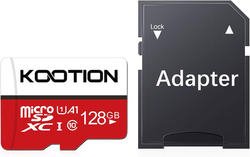 KOOTION 128GB MicroSDXC Memory Card, Class 10 Micro SD Card, U1, C10, High-Speed TF Flash Memory Card with Adapter...