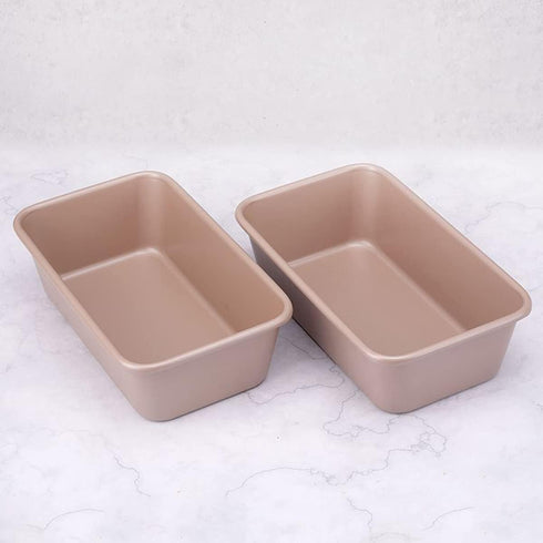 1Lb Bread Toast Baking Loaf Pan Truly Nonstick 9.57 x 5.7Inch (Inner Size 8.1x4.1) Double Thicker Color Evenly Easy Clean Dishwasher Safe Nontoxic...