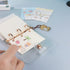 Mini Size 3-Ring Binder Cover Clear Refillable PVC Notebook Binder with Snap Button Closure File Folder for 3-Holes Filler Paper Loose Leaf Person...