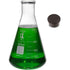 500ml Narrow Mouth Erlenmeyer Flask with Rubber Stopper, 3.3 Borosilicate Glass, Karter Scientific (Single)...