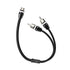 1ft 1 Female to 2 Male Nickel Plated RCA Y Adapter Splitter Connector Cable (2 Pack)...