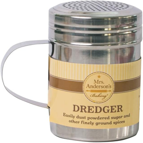 Mrs. Anderson’s Baking Dredger Flour Duster with Handle, Stainless Steel, 9-Ounce Capacity...