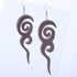 Tribal Wood Earrings and Necklace Set for Women, Long Spiral Dangling Earrings, Adjustable Cord Necklace, Wooden Jewelry...