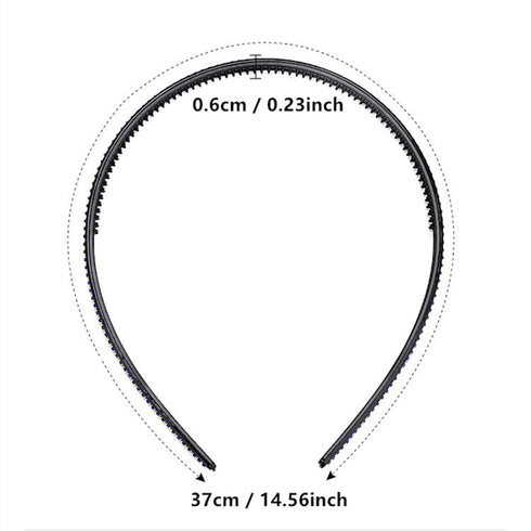 Ruihfas 6Pcs Bling Bling 1 Rows Crystal Rhinestone Headband for Women Girls Thin Hair Hoop Fashion...