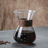 Pour Over Coffee Maker with Double Layer Stainless Steel Filter, 13.5oz/400ml Borosilicate Glass Carafe with V60 Reuseable Filter, Wooden Collar C...