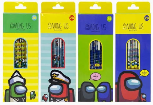 Among Us Pencils, 5 Count, 2B, 1 Random Package(Package May Vary) Will Be Sent....