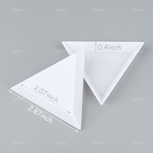 AUEAR, 120 Pack Triangle Sorting Trays Bead Sorting Storage Plates Trays Plastic Nail Art Plates for DIY Art Craft...
