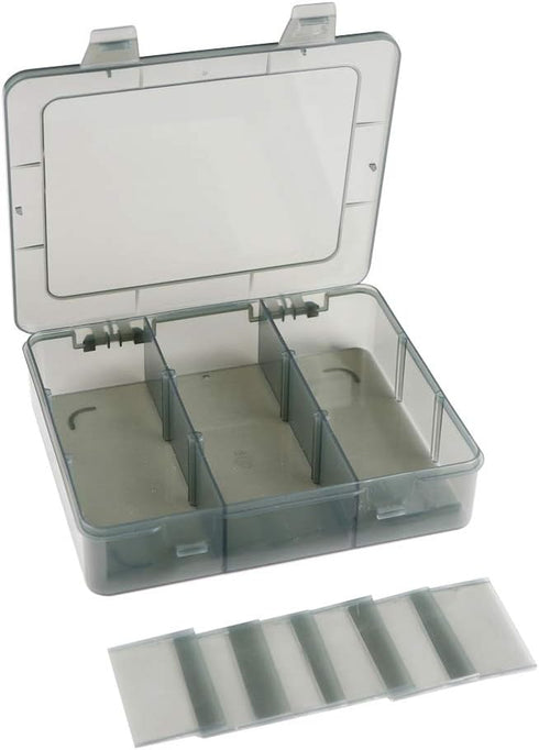 Upgrade 9 Grids Plastic Organizer Box with Dividers, Small Parts Container, Craft Organizer for Beads, Earring, Rings, Buttons and so on…...