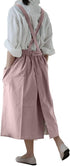 Cotton Pleated Apron Retro Waterdrop Proof Garden Cleaning Pinafore Dress...