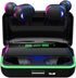 Wireless Earbuds, Bluetooth 5.3 Headphones with LED Charging Case, Waterproof Stereo Earphones Bluetooth Earbuds Built-in Microphone for Sport, Wo...