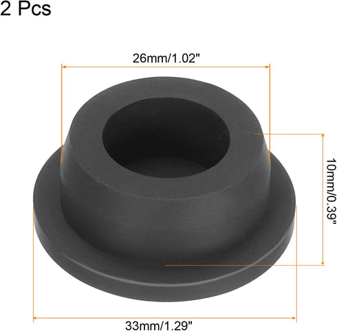 uxcell High Temp Silicone Plug Mount Dia 26mm/1.02 inch T Shaped Rubber Stopper Hole Plugs for Powder Coating Plating Waterproof Plugs Sealing Plu...