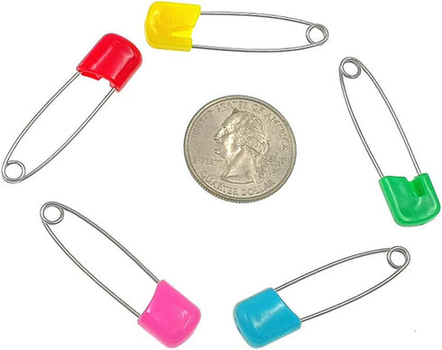 Kinteshun Baby Safety Pins,Kid Secure Clips Diaper Bib Nappy Pin with Safe Lock(50pcs,1.6 inches,7 Assorted Candy Colors)...