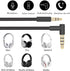 Replacement Audio Cable Cord Wire with in-line Microphone and Control Compatible with Beats Solo Solo 2 Solo 3 Solo 4 Studio Studio 3 Pro Detox Wi...