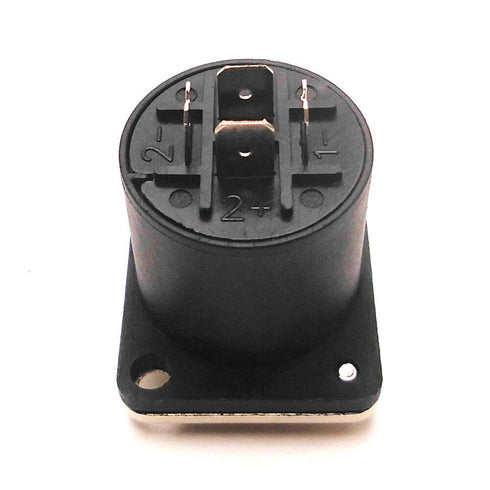10-Pack Replacement Speakon Connector 4 Pole with 31 * 26mm Metal Panel Mount for NL2FC, NL4MP, NL4MPR, NL4FC, NL4FX, NLT4X, NL4 Series...