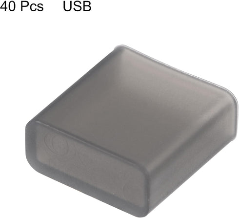 uxcell 40pcs USB Male Port Silicone Protectors Anti Dust Cap Cover Black...