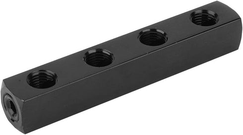 SUS304 Air Hose Manifold Block, 4 Way 1/4 Inch BSPP Thread Pneumatic Air Hose Inline Manifold Block Splitter (4 Way)...