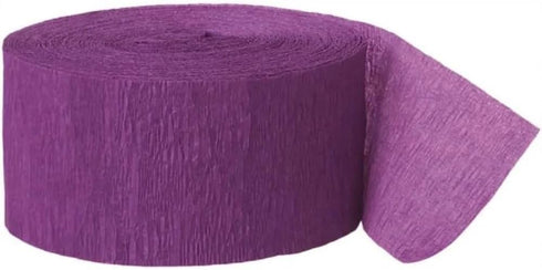 Pretty Purple Crepe Streamer - 81 ft (1 Count) - Vibrant Party Decoration For Birthdays, Weddings & Events...