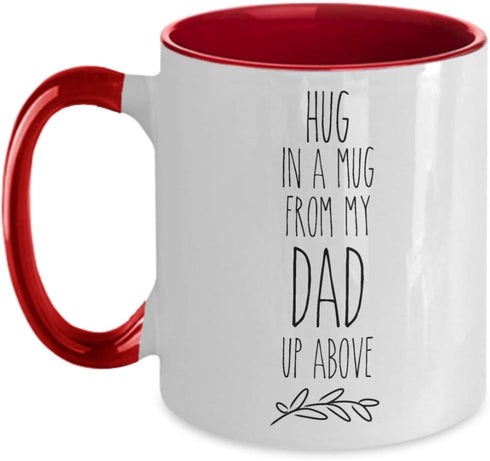 Memorial for loss of father dad coffee is a hug in a mug rae dunn kitchen inspired mugs, Two tone ceramic mug cup, Sorry for your loss condolence ...
