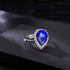3 PCS Jewelry Set for Women Crystal Pendant Necklace Earring Ring...