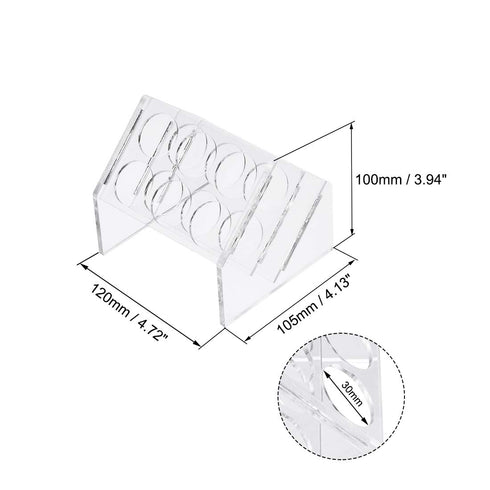 uxcell Slant Rack Acrylic Test Tube Holder 6 Wells for 50ml Centrifuge Tubes Clear...