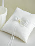 Wedding Flower Girl Basket and Ring Bearer Pillow Set, Simple Bow Pearl Collection - Ivory...