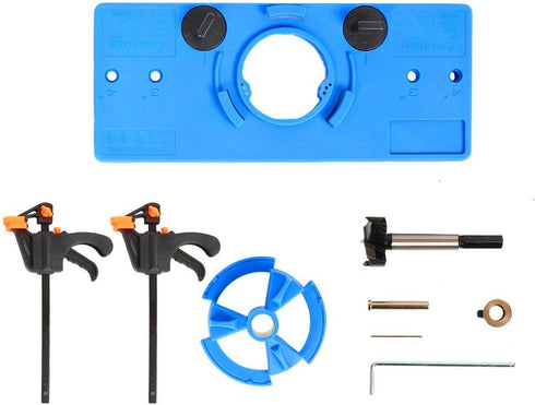 35mm Hinge Hole Jig Drill Guide Set, Closet Door Hole Jig, Puncher Hinge Drilling Tool Set, for Cabinet Door Installation,Woodworking Boring Posit...