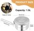 Stainless Steel Camping Cook Pot with Lid and Folding Handle Camping Cookware 1.5L Large Capacity Bento Pot for Camping, Hiking, Picnic...
