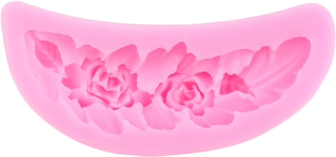Rose Wreath with Leaves Fondant Molds Flower Garland Silicone Mold For Cake Decorating Cupcake Topper Chocolate Candy Gum Paste Polymer Clay...
