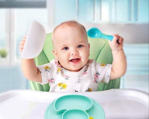 Silicone Detachable Toddler Meal Tray - Portable Non-Slip Suction Cup for Kids Babies and Kids1...