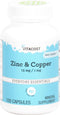 Vitacost Zinc & Copper 15 mg / 1 mg - 100 Capsules...