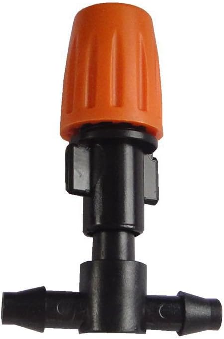 Daycount® Pack of 10 Automatic Watering Mini Adjustable Atomizing nozzle Irrigation Drippers 360 Degree Emitter Drip System Orange Nozzle...
