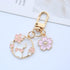 Fuqimanman2020 Cute Sakura Rabbit Keychain Kawaii Flower Rabbit Carrot Peach Mushroom Keychain For Women Easter Gift...