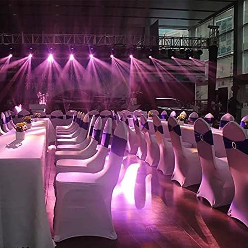 Tvoip 10PCS Chair Cover Stretch Band with Buckle Slider Sashes Bow Wedding Banquet Chair Decoration (Dark Brown)...