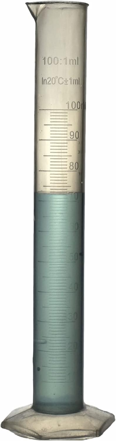 TN Lab Graduated Measuring Cylinder 100ml Polypropylene 8-Pack...