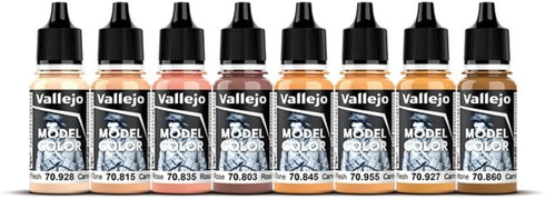 Vallejo - Model Color Face & Skin Tones Set | Modeling Acrylic Paints | 8 bottles x 18 ml (0.60 fl.oz.)...